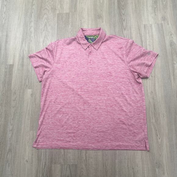 Birdie Bound Golf Polo Shirt Men's 3XL XXXL Pink Collared Golfing Performance - Picture 1 of 9